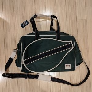 Le Tigre Green Nylon Tennis Bag with Leather Trim